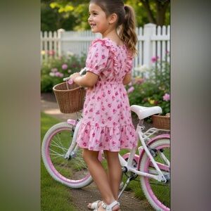 Floral Pink Kids Dress